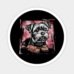 Retro Art Yorkshire Terrier Dog Lover Magnet